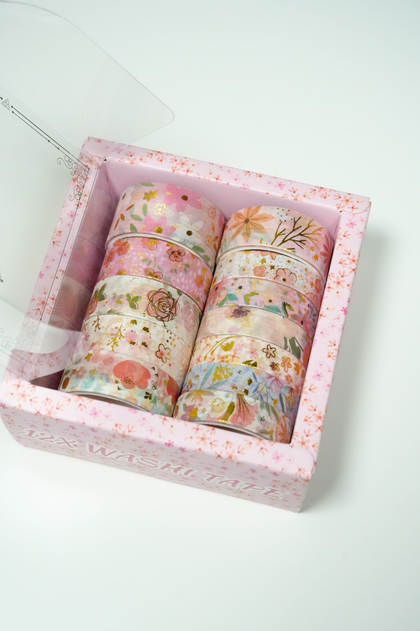 Floral Washi Tape Set — Aesthetic Journaling Collection (12 pcs) 🌸